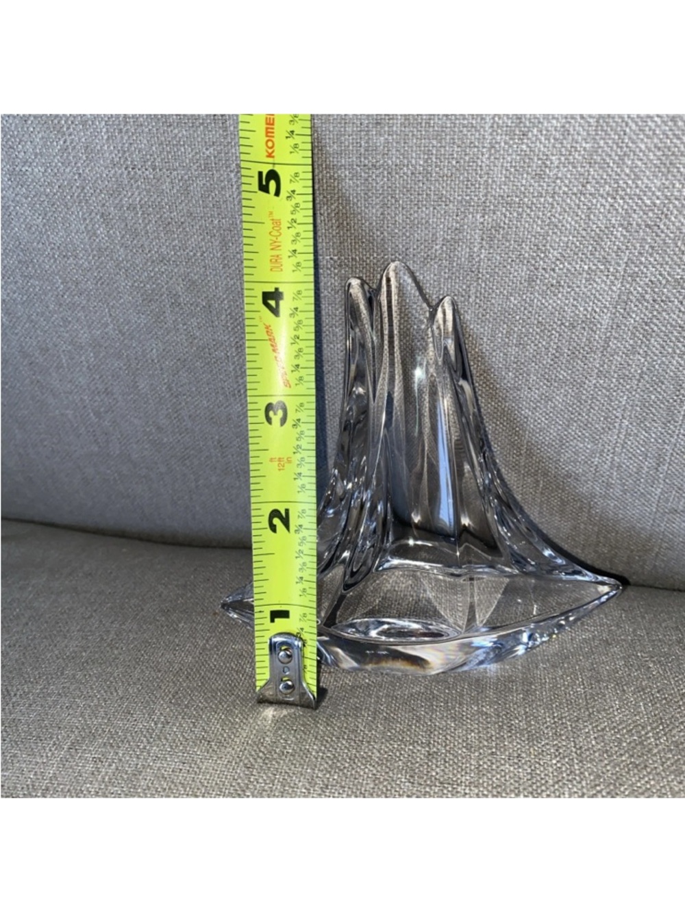 Clear Glass Decorative Sailboat Accent - Elegant Home Accent - Picture 4 of 16